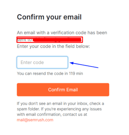 Semrush - Confirm Your Email