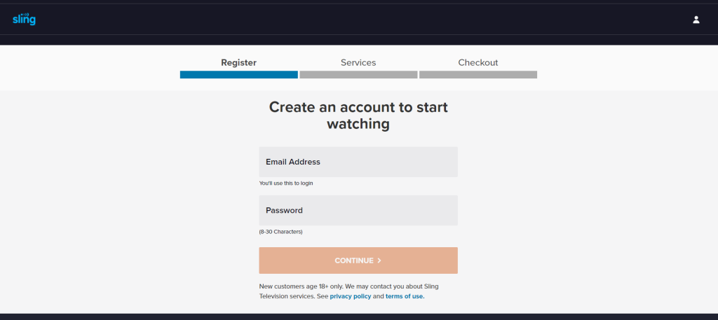 Create An Account Sling TV