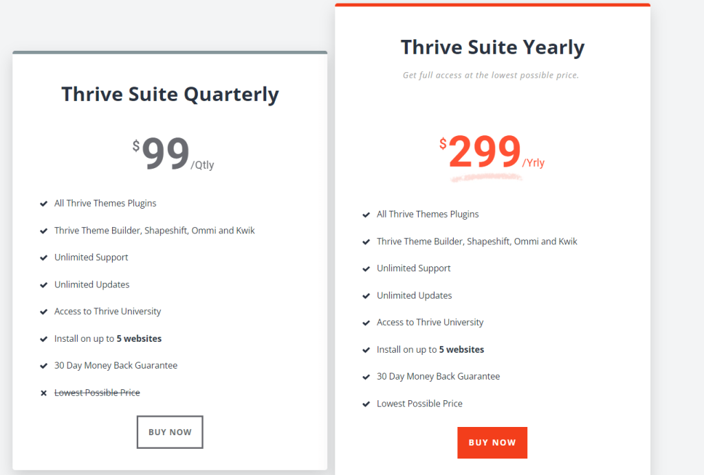 Thrive Themes Pricing Thrive Themes Pricing