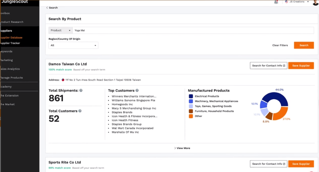 Jungle Scout - Supplier Database