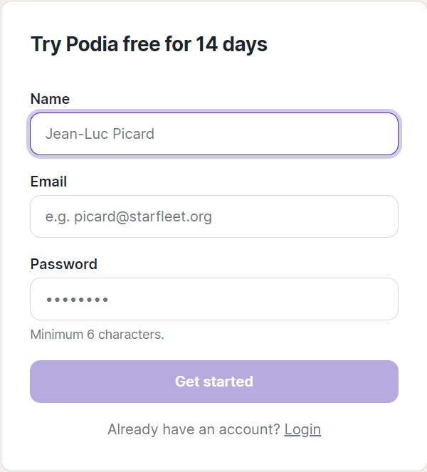 Podia - Free Trail