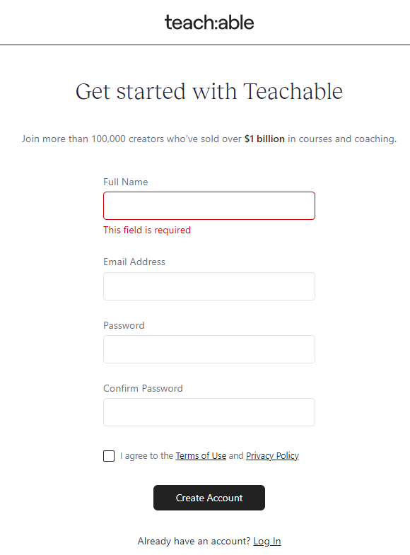 Teachable Free Trial - Create A Account