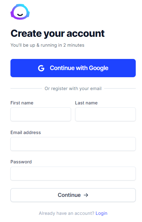 Create Account Create Account