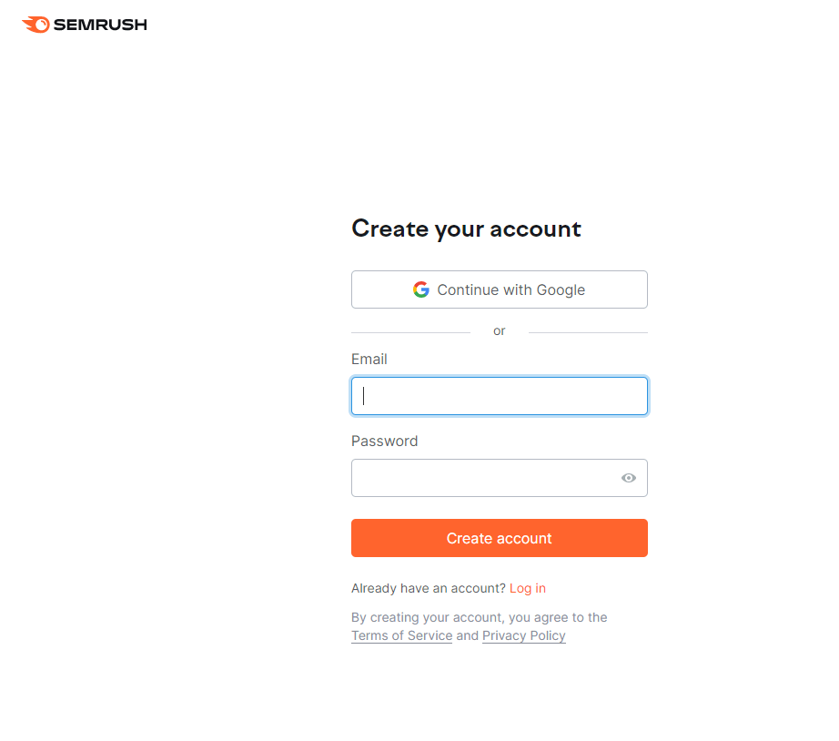 SEMrush Coupon - Create A Account