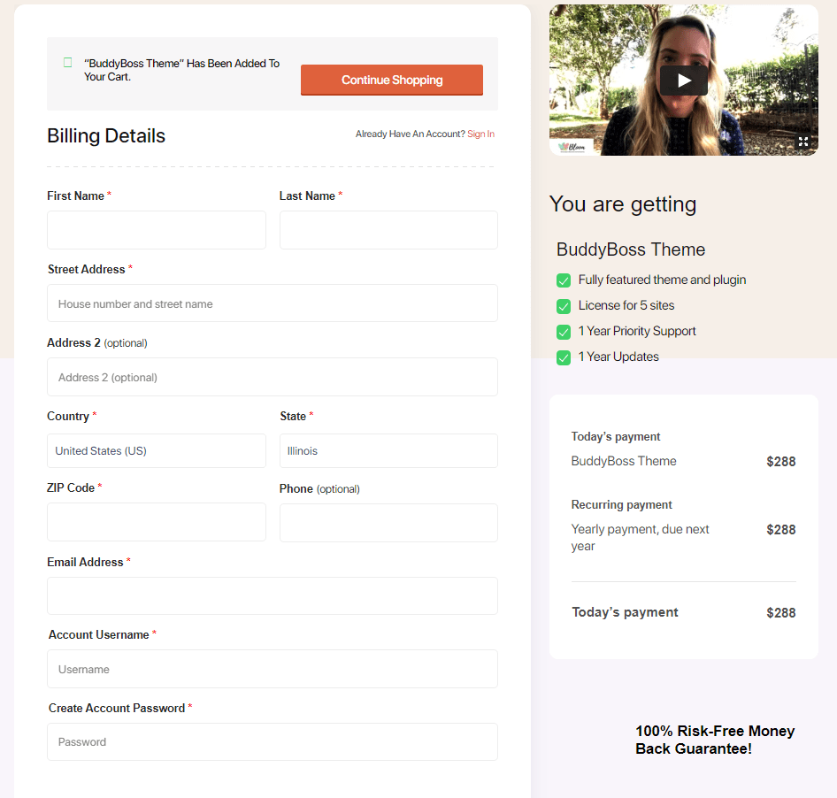 BuddyBoss - Billing Detailed BuddyBoss - Billing Detailed
