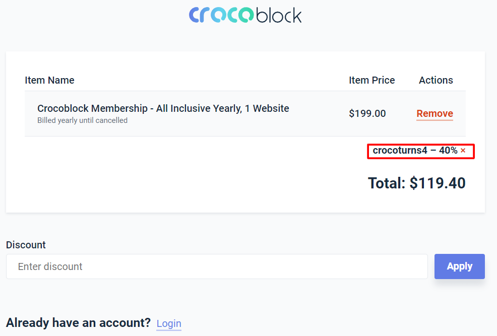 Crocoblock Discount Coupon