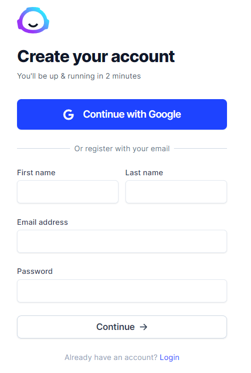 Create Account Create Account