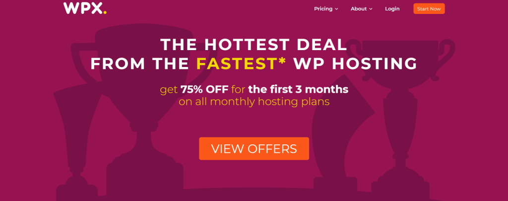 WPX Hosting Homepage