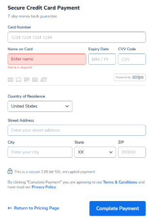 Payment Details Payment Details