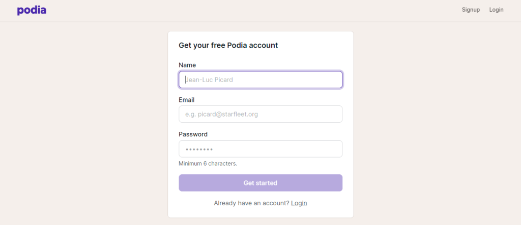 Podia Black Friday-create an account Podia Black Friday-create an account