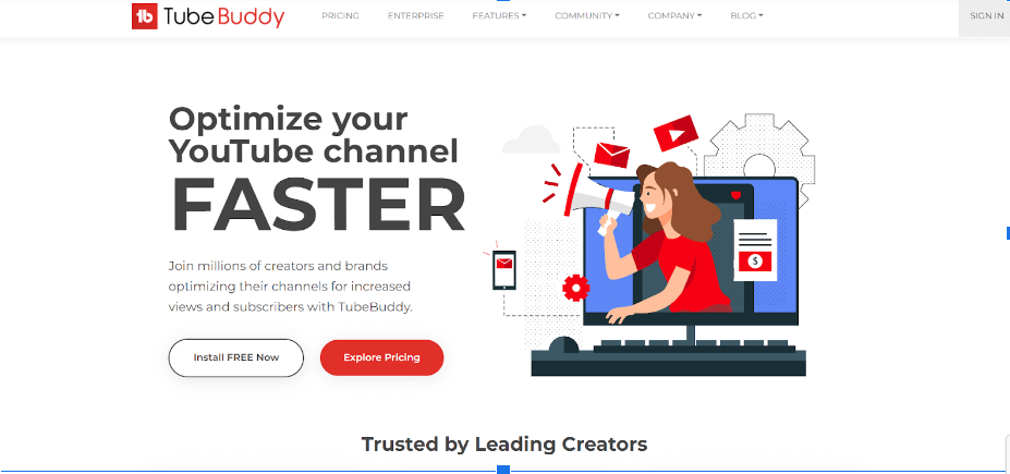 TubeBuddy official page