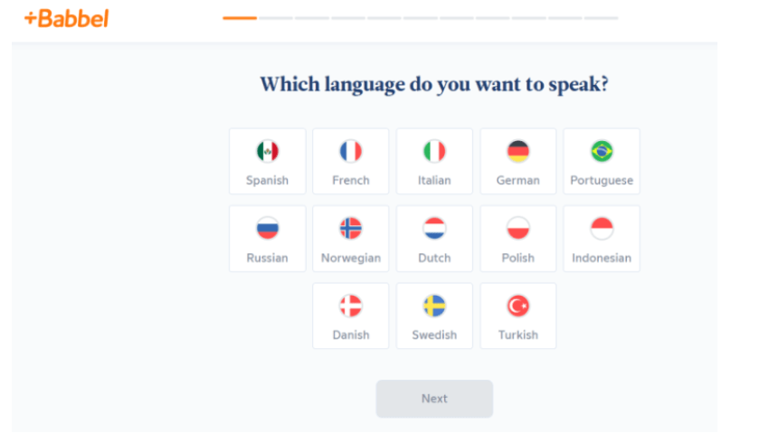  Babbel-choose the language