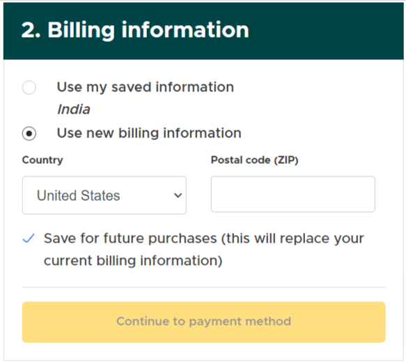 Billing Information