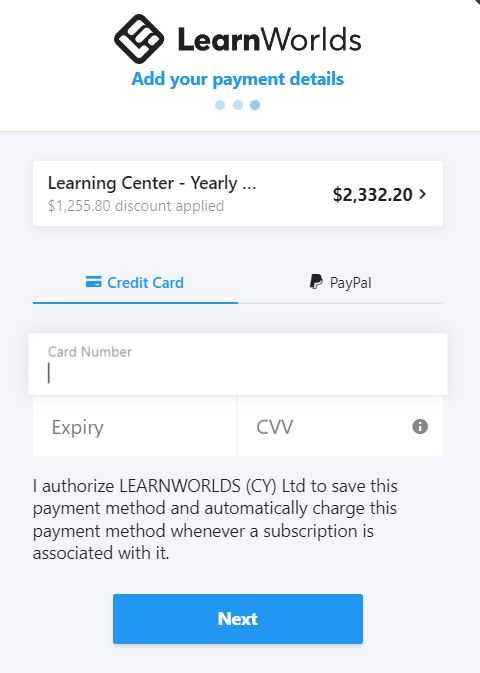 Enter Payment Details