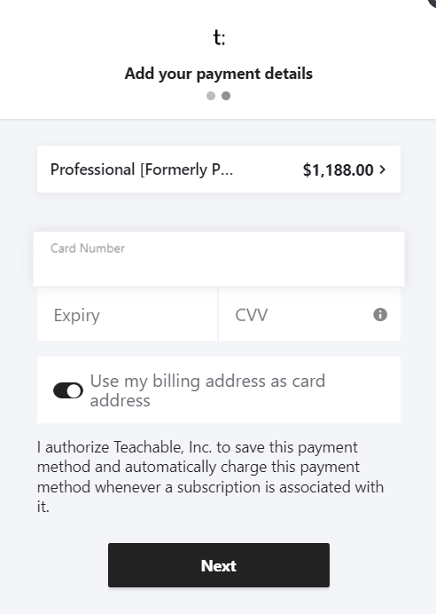 Payment Information Payment Information
