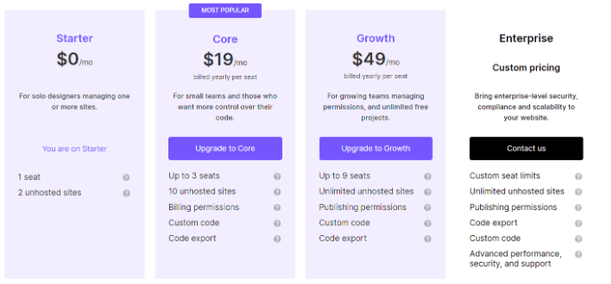 Webflow Promo Code-Pricing page Webflow Promo Code-Pricing page