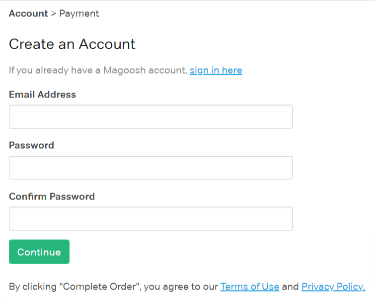 Create Account