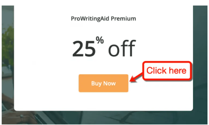 ProWritingAid - Click on buy now