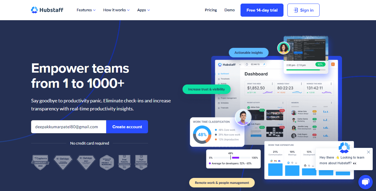 Hubstaff Coupon Code 2023 (16 Discount + 14 Days Free Trial)