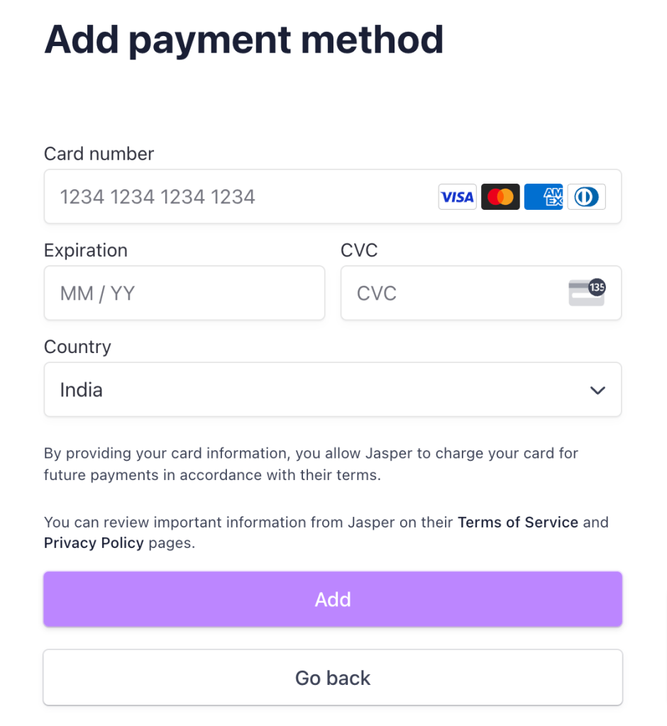 Payment Details