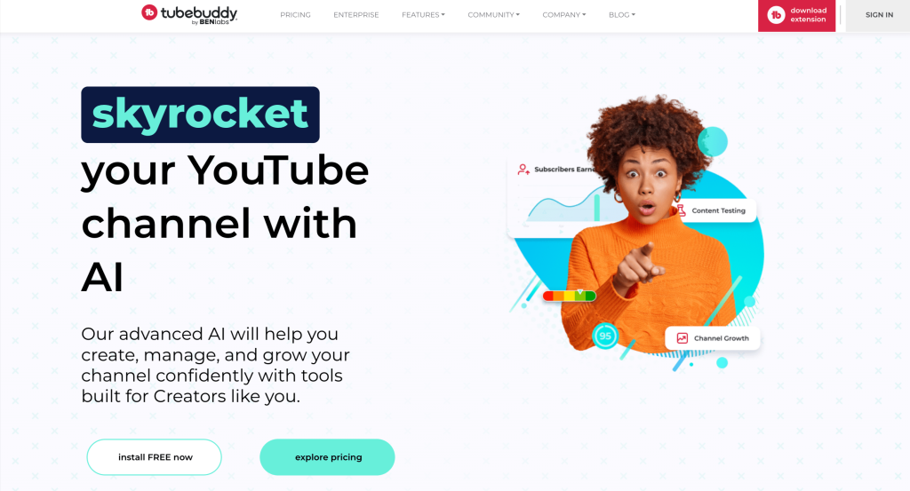 TubeBuddy official page
