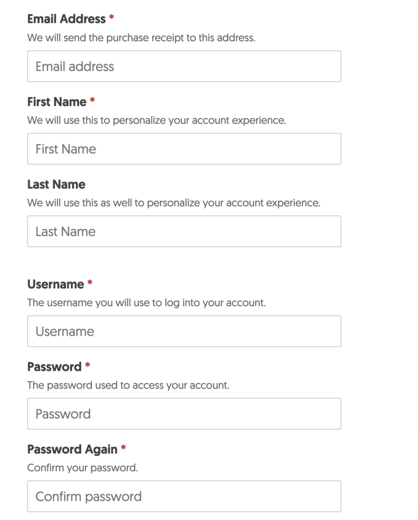 Create Account 